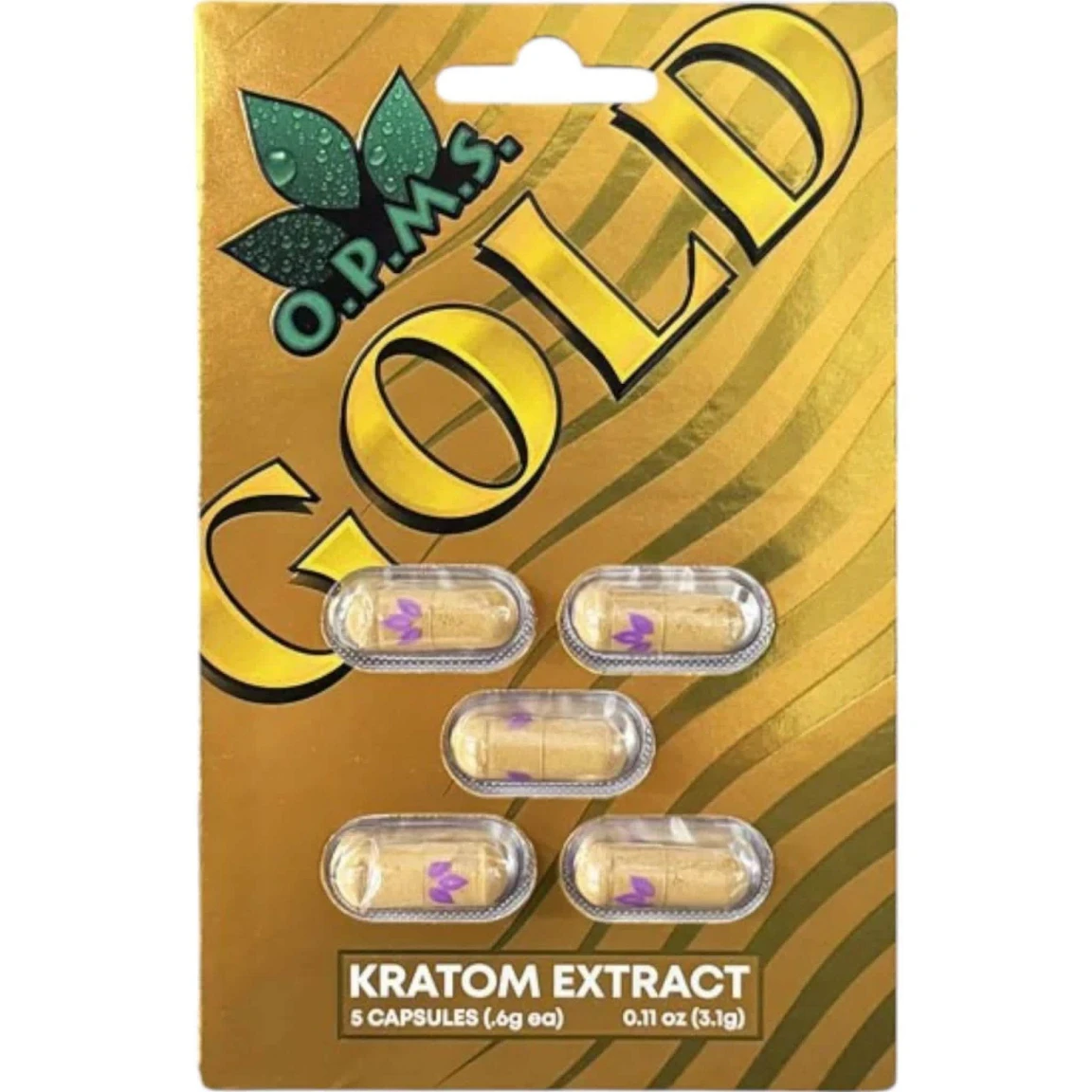 Opms Kratom Capsules Gold