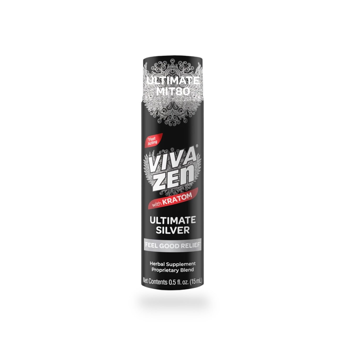 Viva Zen Kratom Shots "Feel Good Relief" Mit 80Mg 12Ct- Ultimate Silver