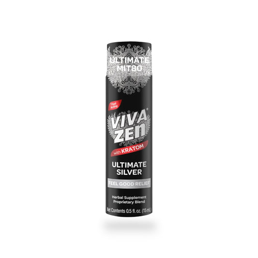 Viva Zen Kratom Shots "Feel Good Relief" Mit 80Mg 12Ct- Ultimate Silver